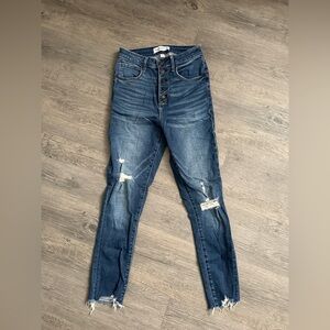 Abercrombie & Fitch Curve Love High Rise Super Skinny Ankle Jeans Size 26 (2)